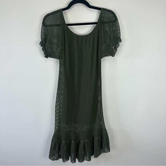 Pin-Up Stars Cruise Mesh Ruffle Hem Swim Coverup Dress - Picture 2 of 9